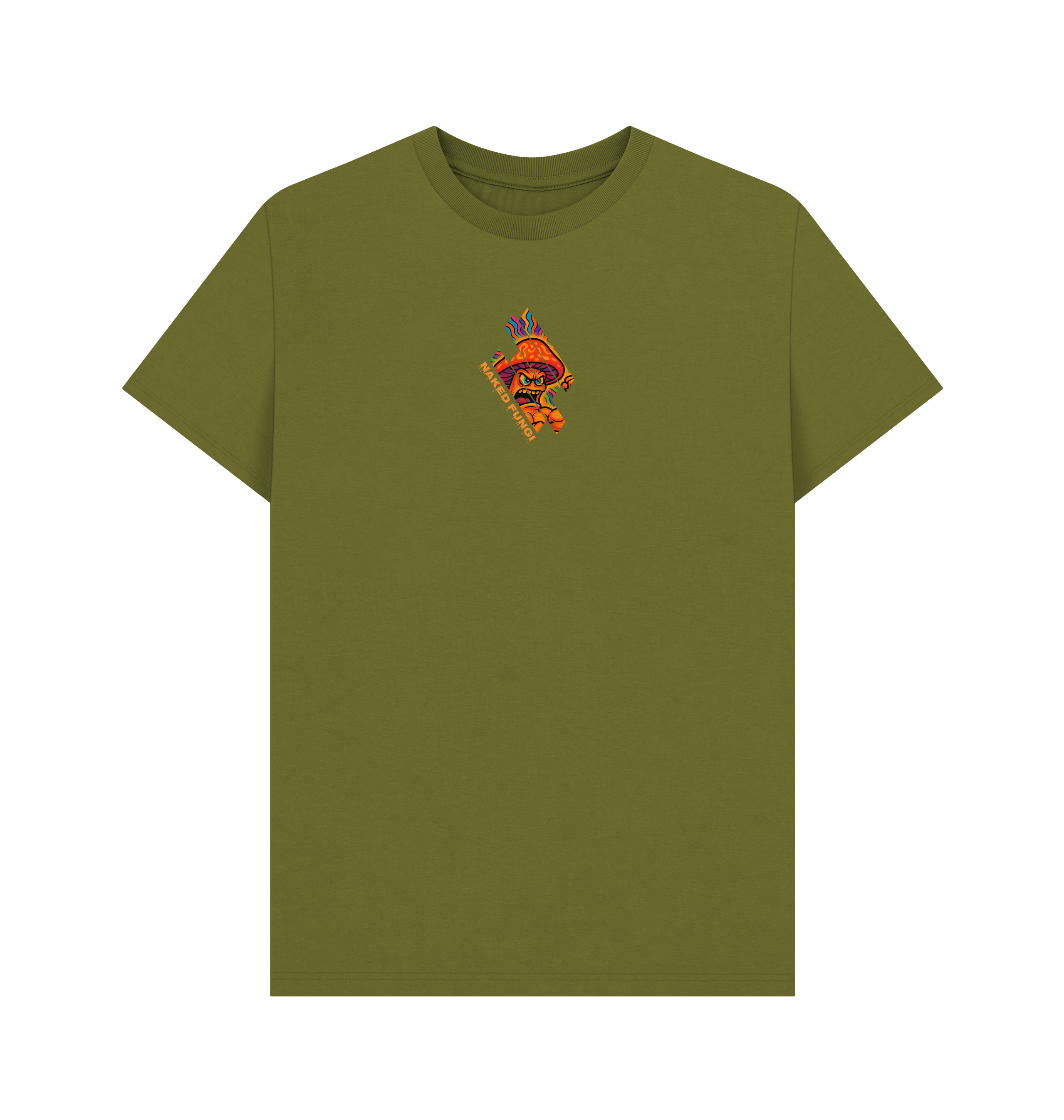 Moss Green Printed T-shirt Front