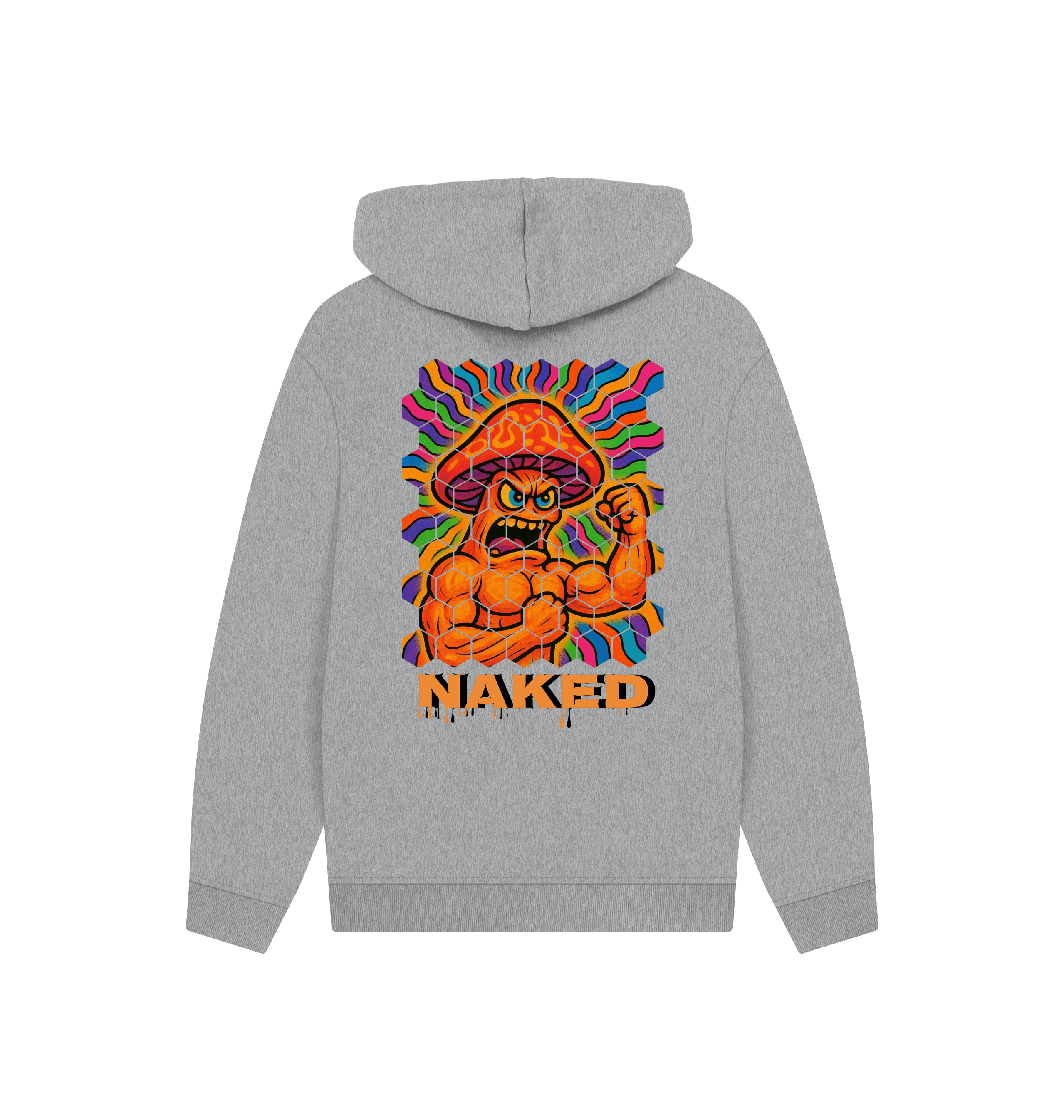 Athletic Grey Printed Hoody Back