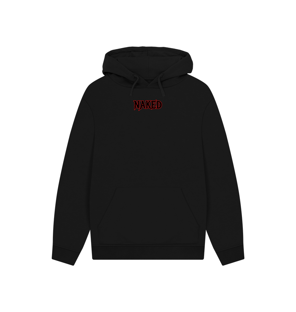 Black Printed Hoody Front