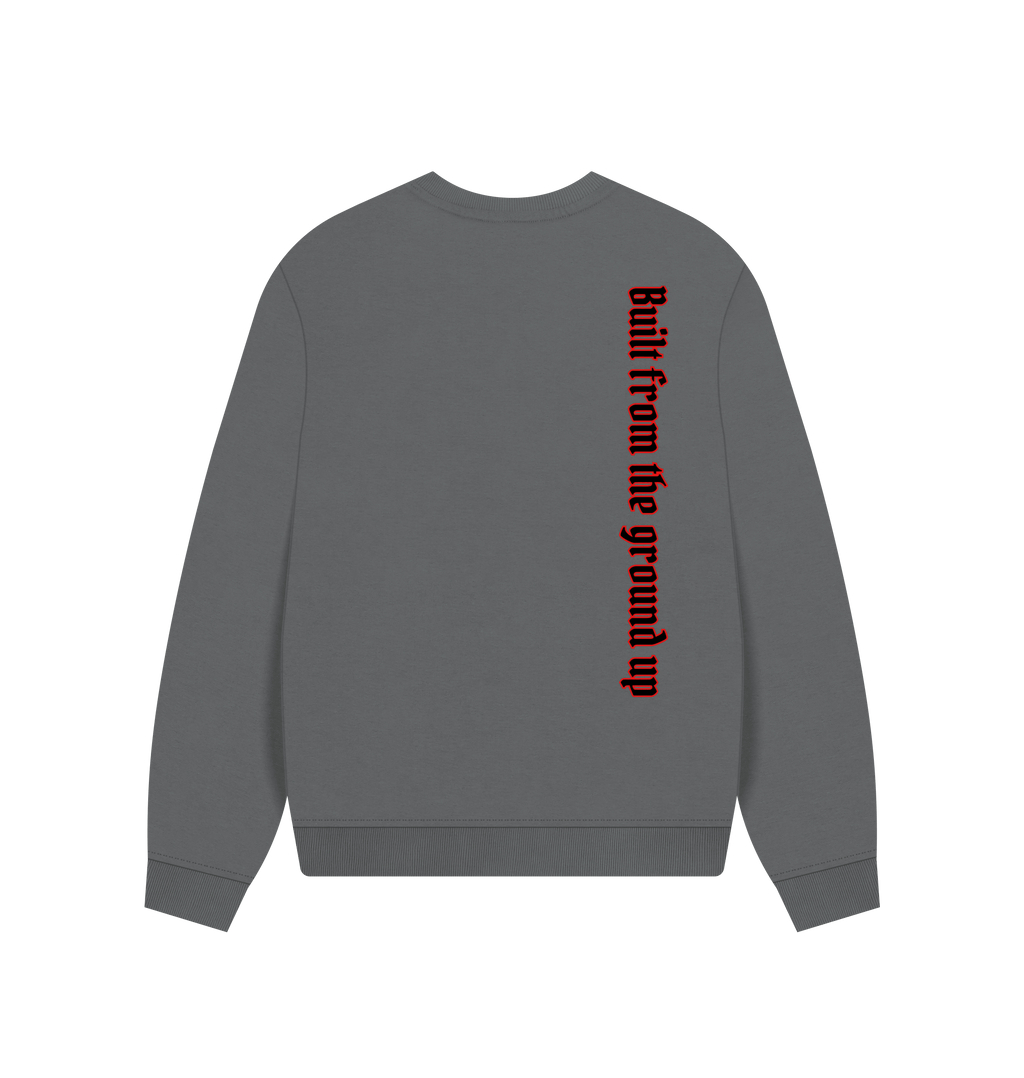 Slate Grey Printed Sweater Back