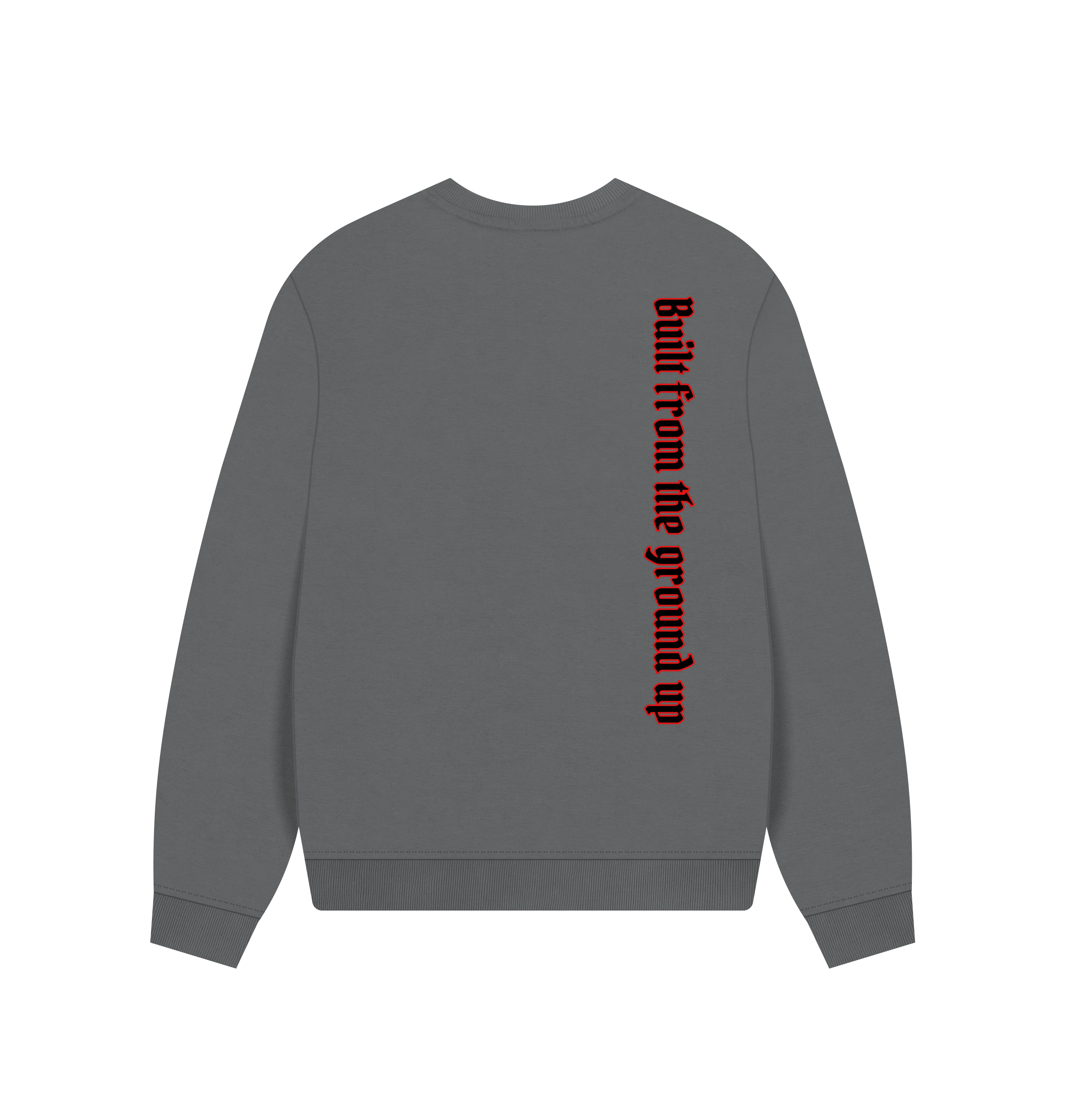 Slate Grey Printed Sweater Back