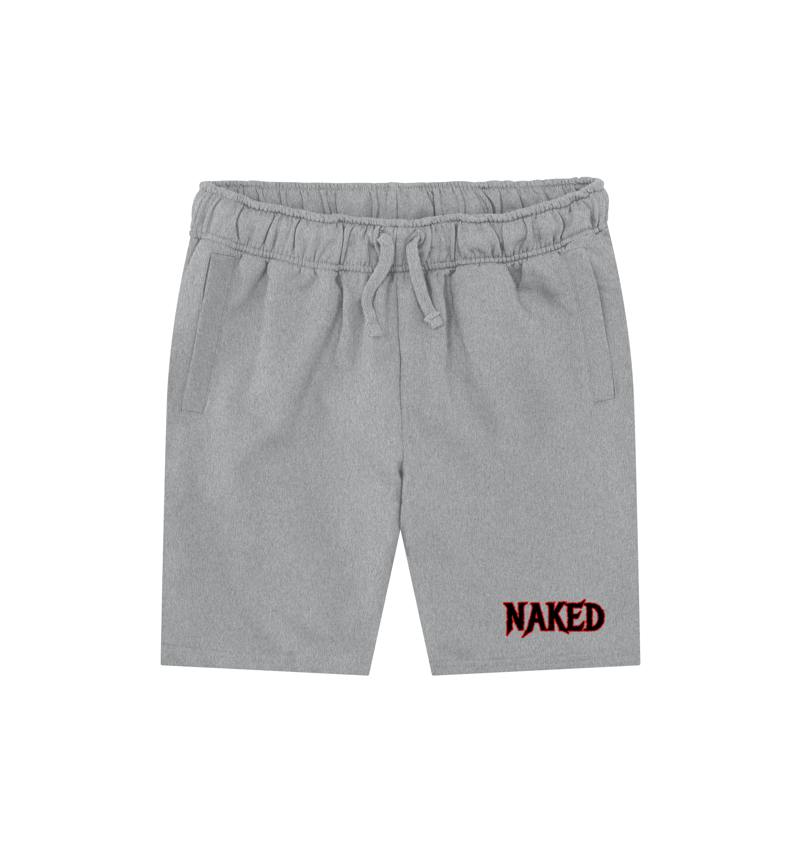 Athletic Grey Printed Mens Shorts Front