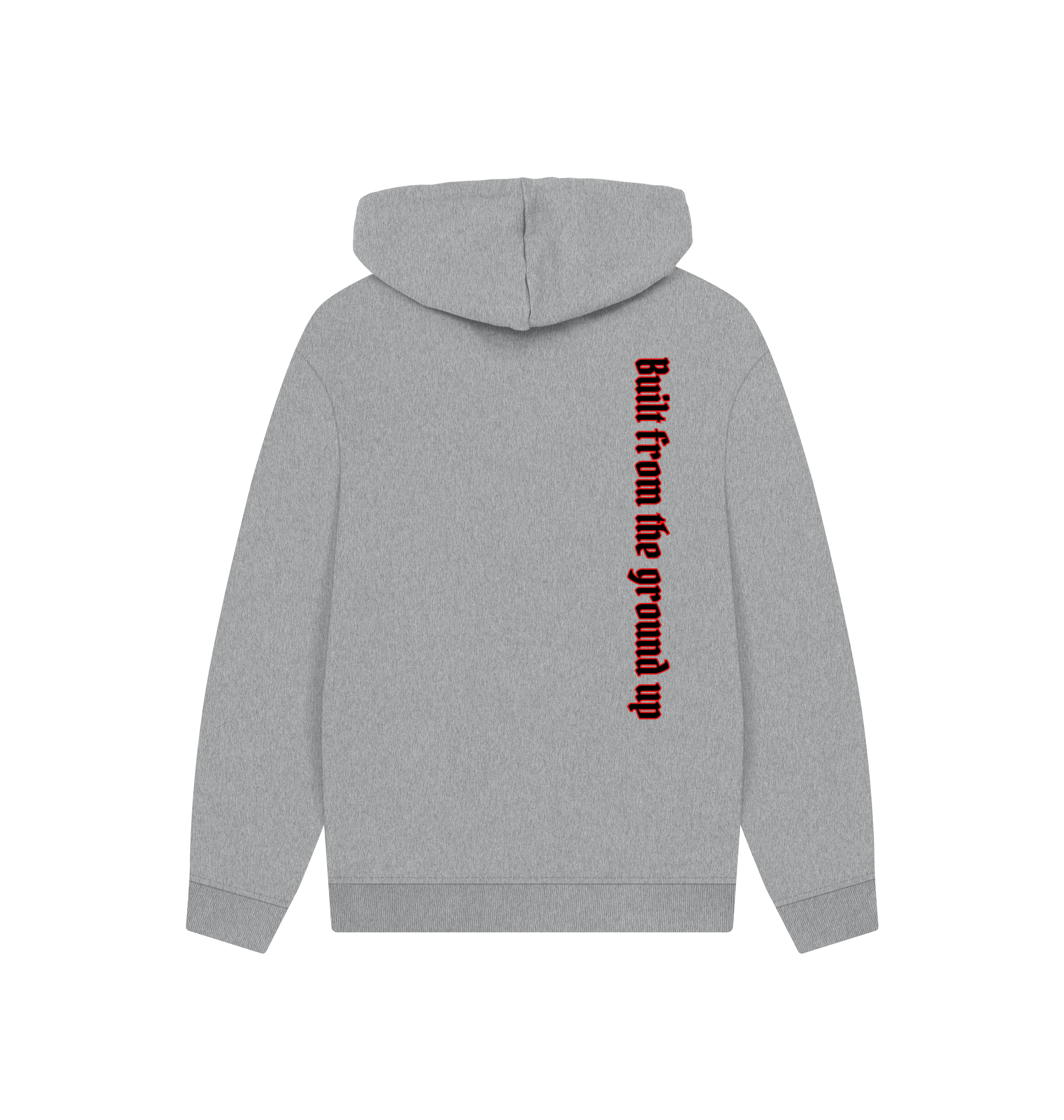 Athletic Grey Printed Hoody Back