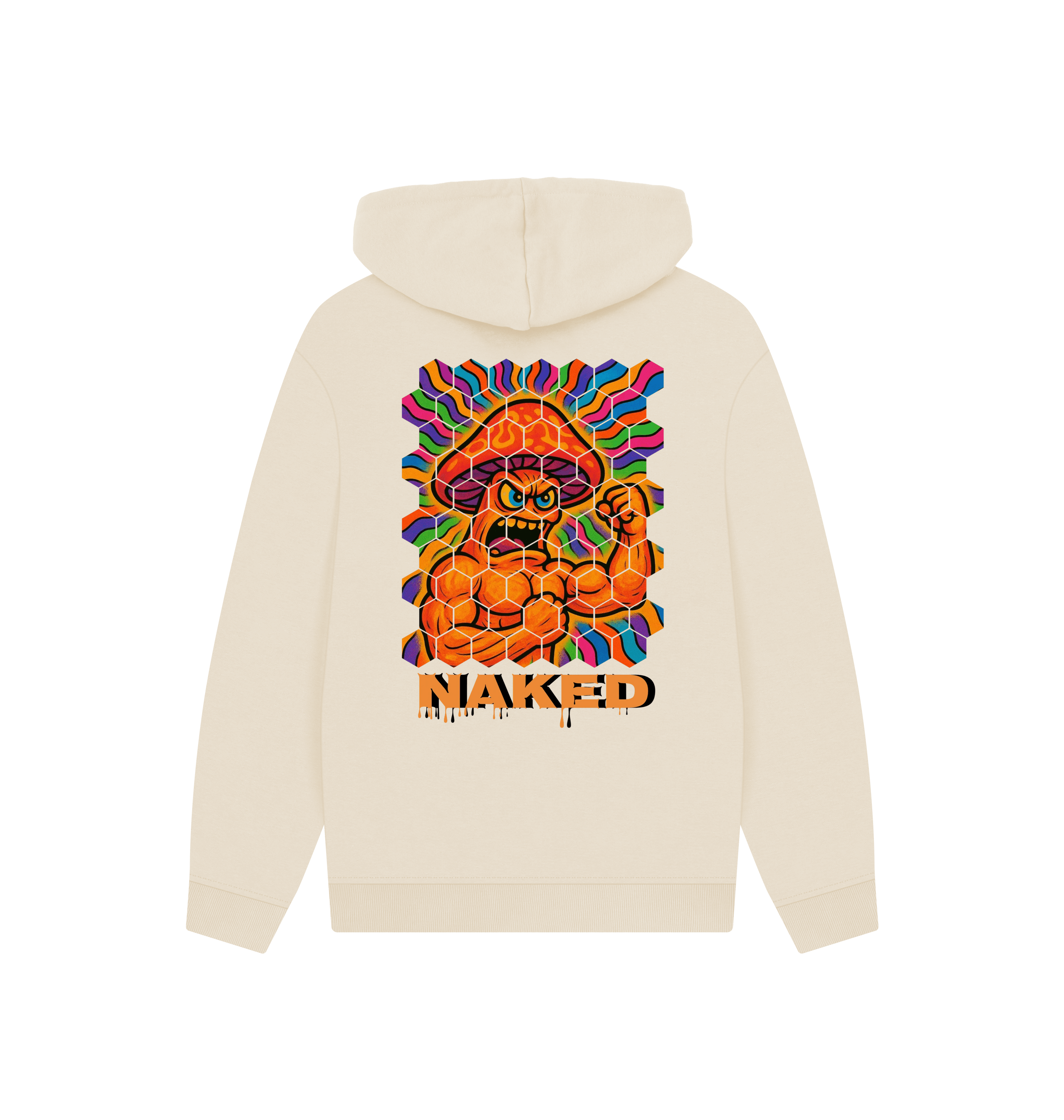 Oat Printed Hoody Back