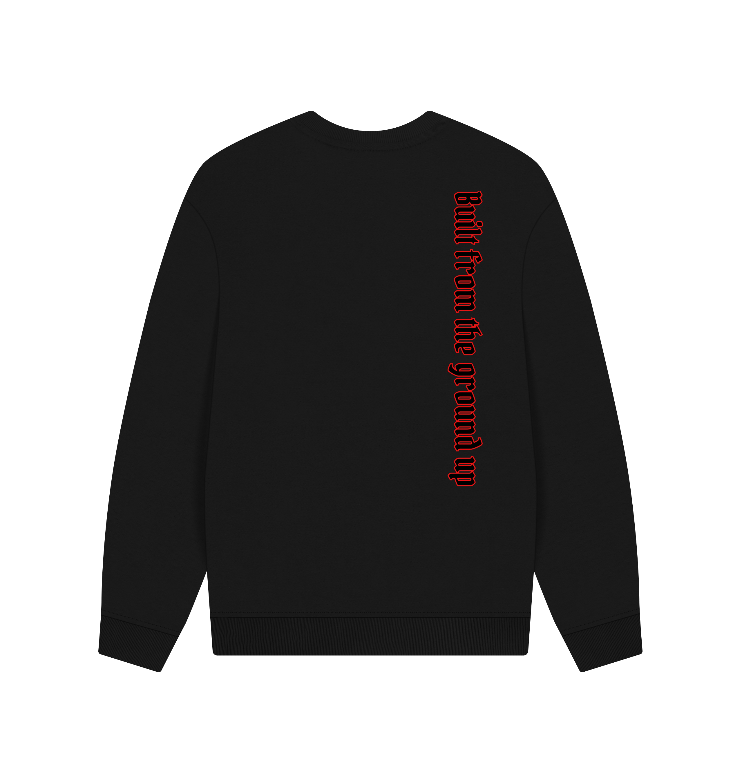 Black Printed Sweater Back