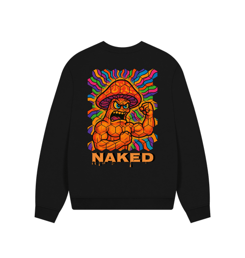 Black Printed Sweater Back