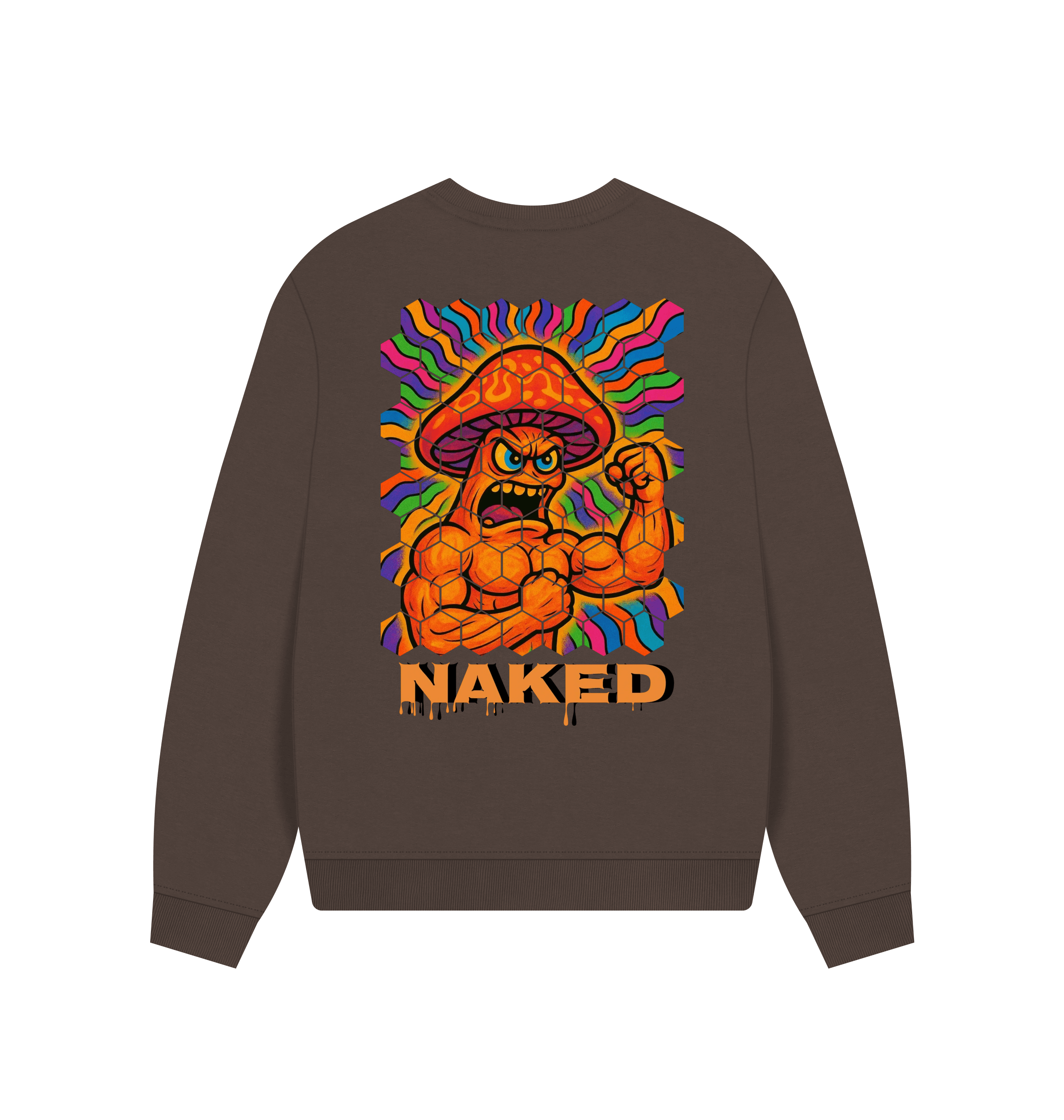 Chocolate Printed Sweater Back