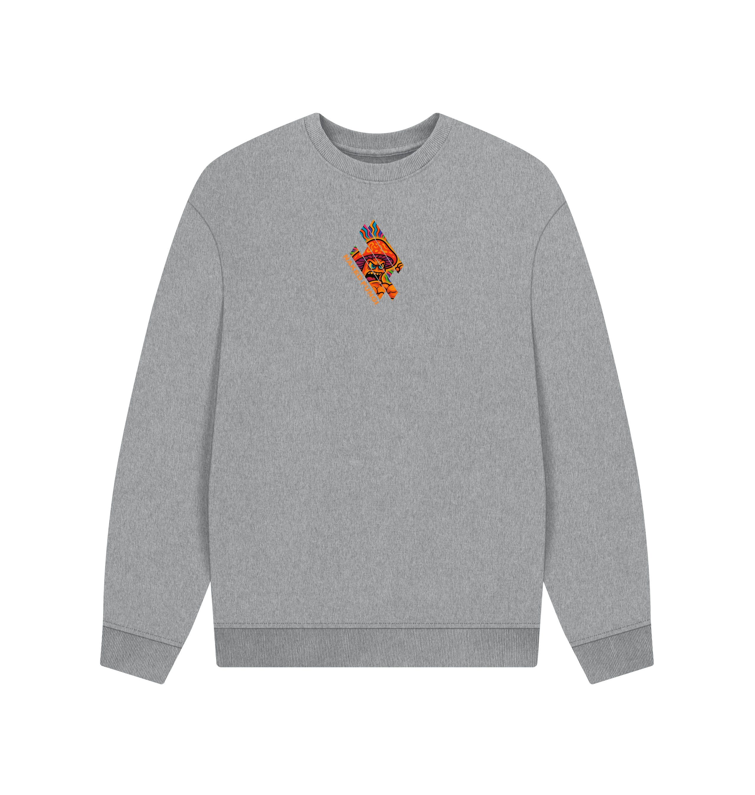 Athletic Grey Printed Sweater Front