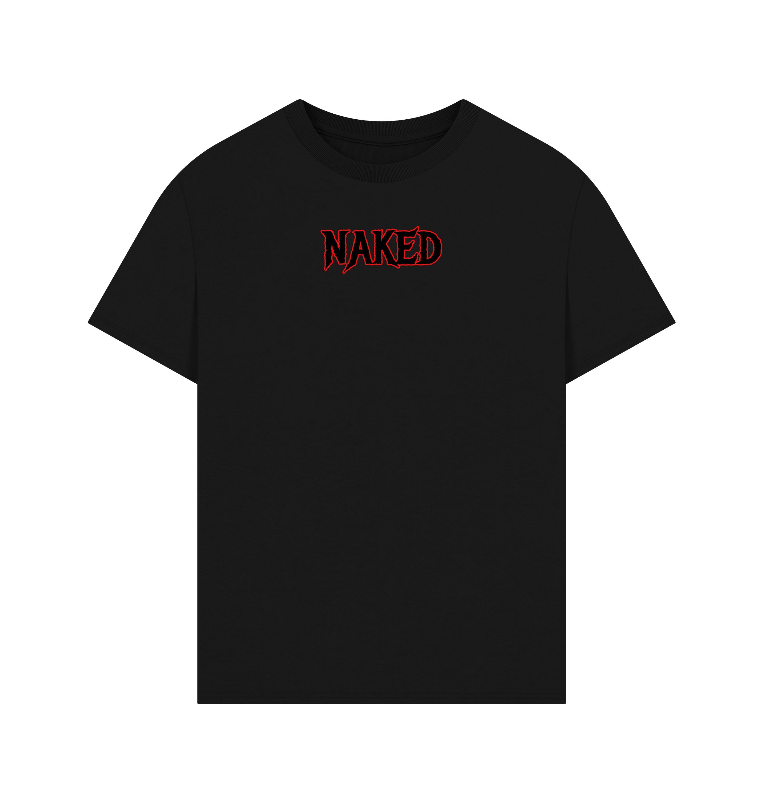 Black Printed T-shirt Front