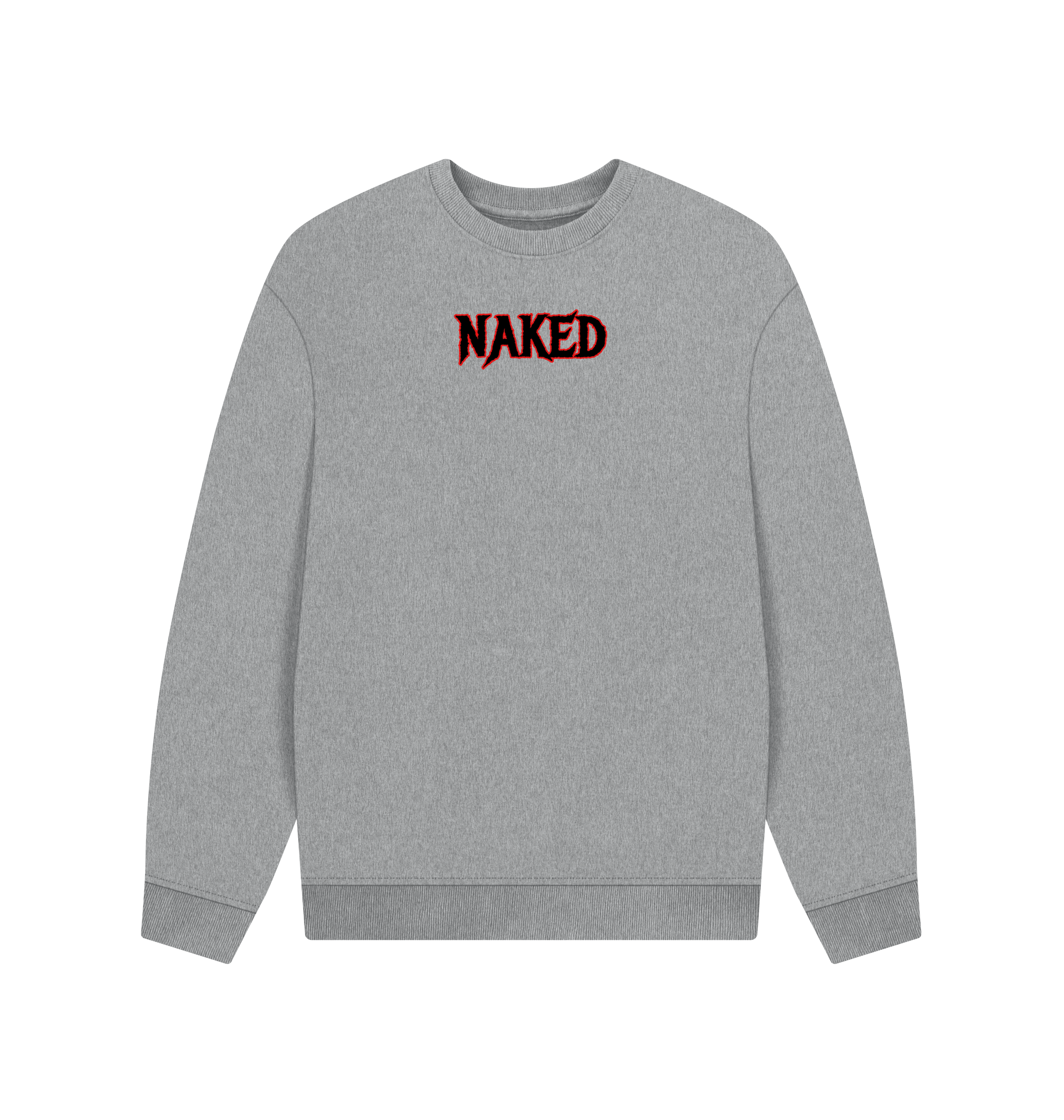 Athletic Grey Printed Sweater Front