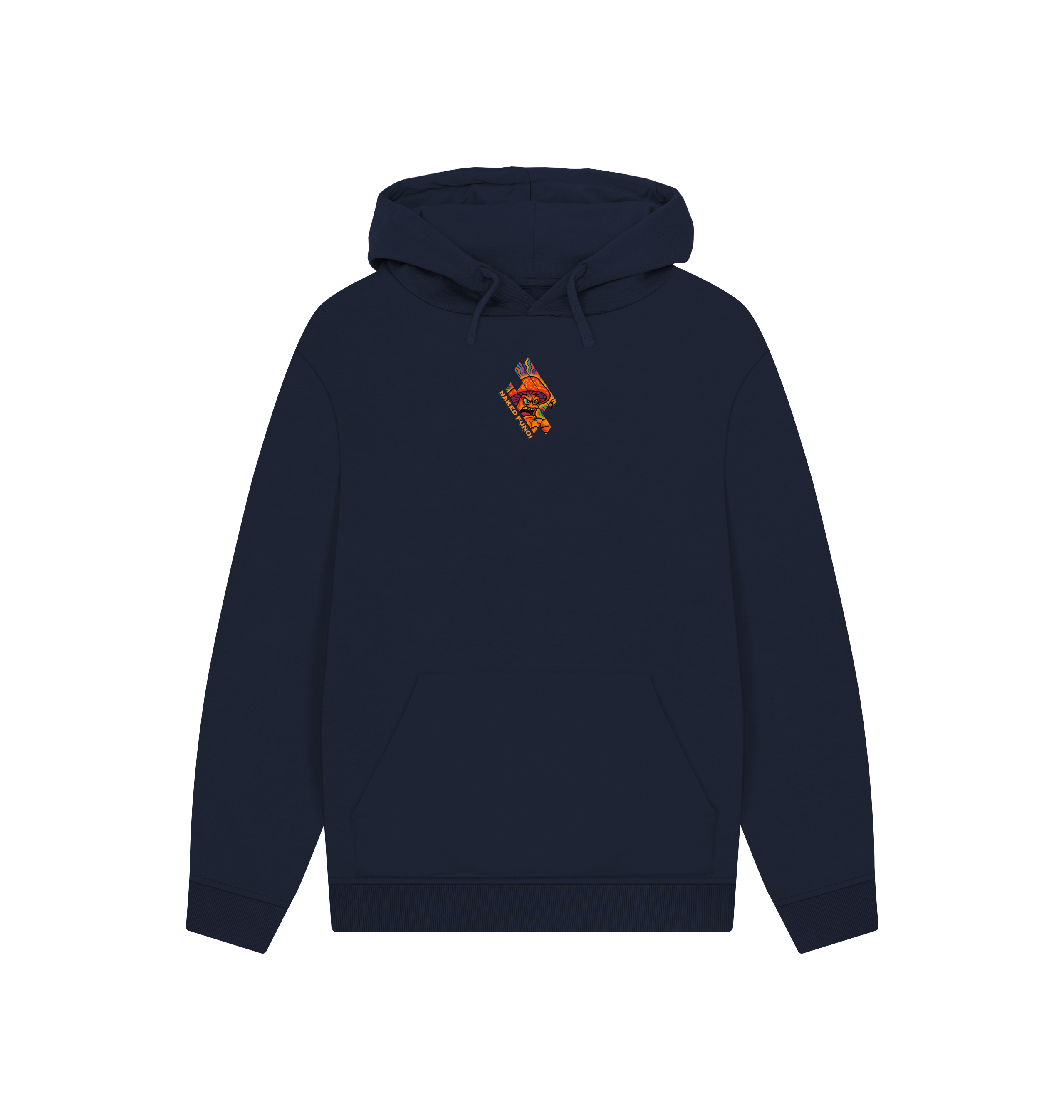 Navy Printed Hoody Front